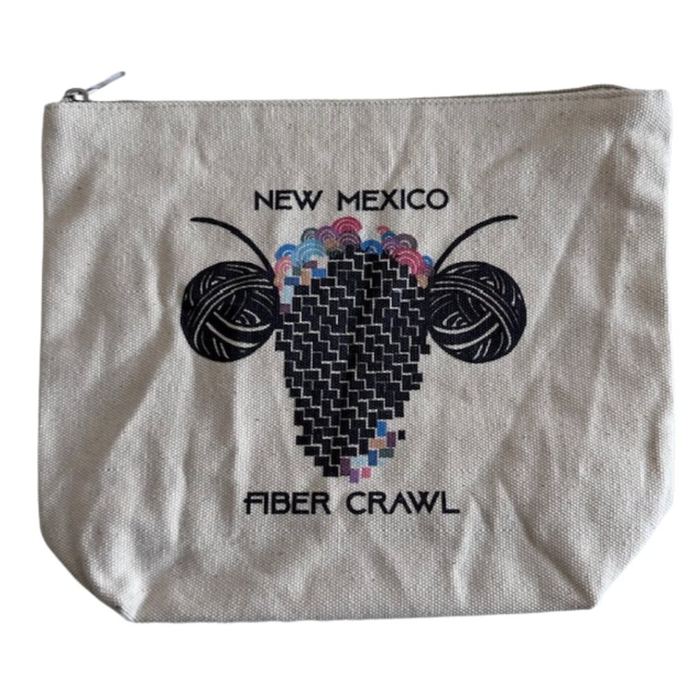 New Mexico Fiber Crawl Zip Top Lined Cotton Canvas Bag